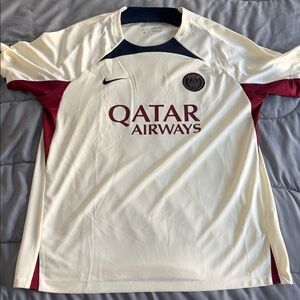 Nike PSG Training Cream and Red Jersey